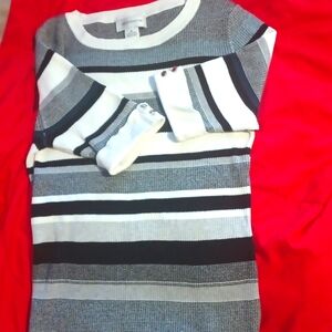 Striped Short Sleeved Sweater